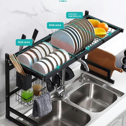 Over The Large Stainless Steel Sink Rack Dish Shelf - for Kitchen Counter Organizer Space Saving Tool