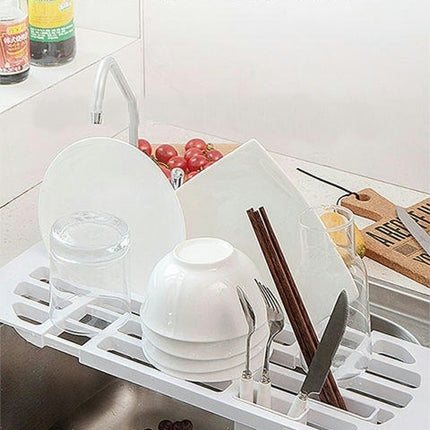 Retractable Drainer Basket Rack Kitchen Colander Vessel Foldable Kitchen Dishes Drain Sink Holder Tool