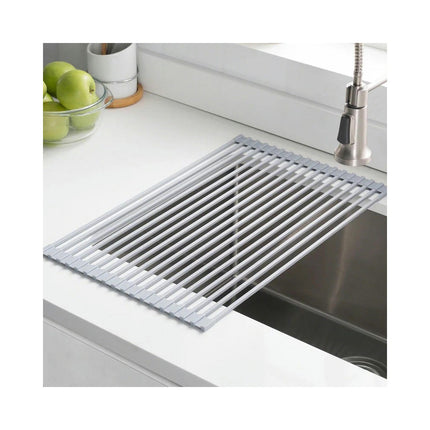 Roll up Dish Drying - Over The Kitchen Sink Rack Portable Dish Drainer Foldable Kitchen Multipurpose