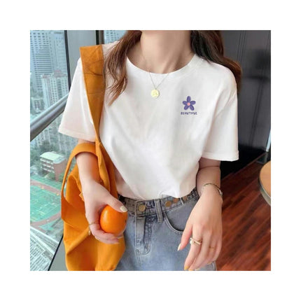 Women's Casual Basic Short Sleeve Loose T-Shirt Round Neck Tee Tops