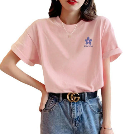 Women's Casual Basic Short Sleeve Loose T-Shirt Round Neck Tee Tops