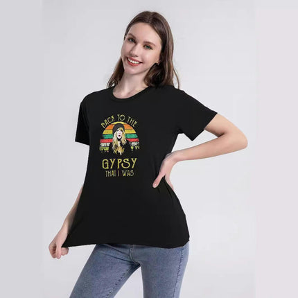 Women Casual Short Sleeve Crew Neck Basic Graphic Printing Blouse T-Shirt