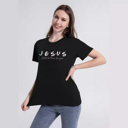 Women's Summer Casual T-Shirts Loose Letter Print Tees Short Sleeve Round Neck Tops