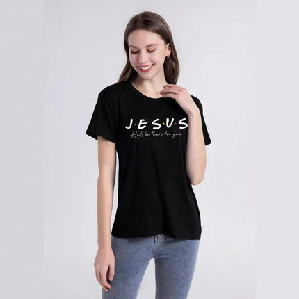 Women's Summer Casual T-Shirts Loose Letter Print Tees Short Sleeve Round Neck Tops