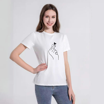 Womens Graphic T Shirts Summer Short Sleeve Crew Neck Tee Fashion Loose Tops