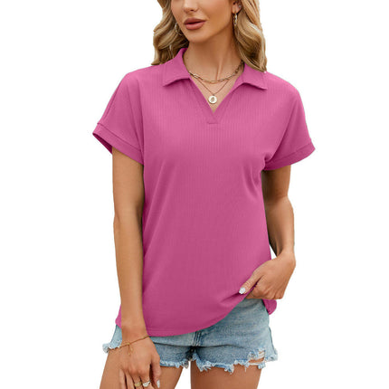 Polo Shirts for Women Short Sleeve Summer Tops V Neck Collared T Shirts