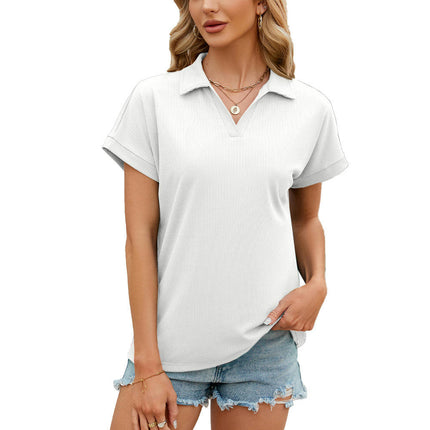 Polo Shirts for Women Short Sleeve Summer Tops V Neck Collared T Shirts