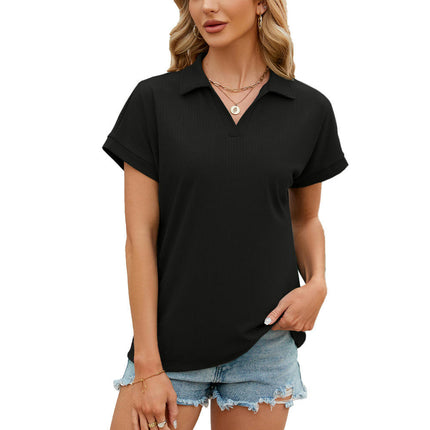 Polo Shirts for Women Short Sleeve Summer Tops V Neck Collared T Shirts