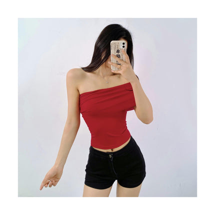 Women's Off The Shoulder Top Short Sleeve Going Out Crop Top Slim Fit T Shirt