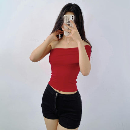 Women's Off The Shoulder Top Short Sleeve Going Out Crop Top Slim Fit T Shirt