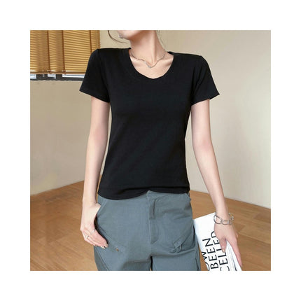 Women's Fashion Short Sleeve Slim Fit T Shirt Crew Neck Going Out Crop Tops