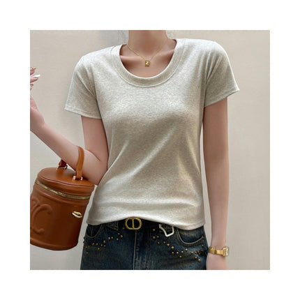 Women's Fashion Short Sleeve Slim Fit T Shirt Crew Neck Going Out Crop Tops