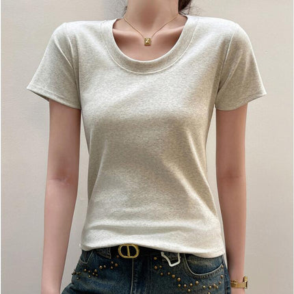 Women's Fashion Short Sleeve Slim Fit T Shirt Crew Neck Going Out Crop Tops