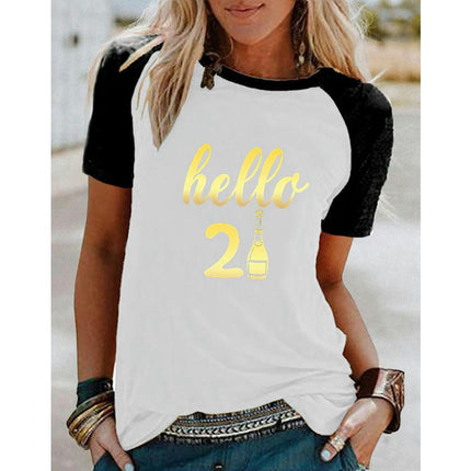 Women's Graphic Tees Summer Short Sleeve Casual Crewneck Printed T Shirts Tops