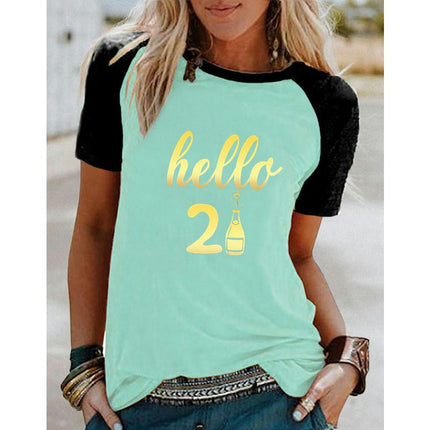 Women's Graphic Tees Summer Short Sleeve Casual Crewneck Printed T Shirts Tops