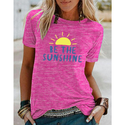 Graphic Tees for Women Short Sleeve Summer Tops Funny Letter Printed Casual T Shirts