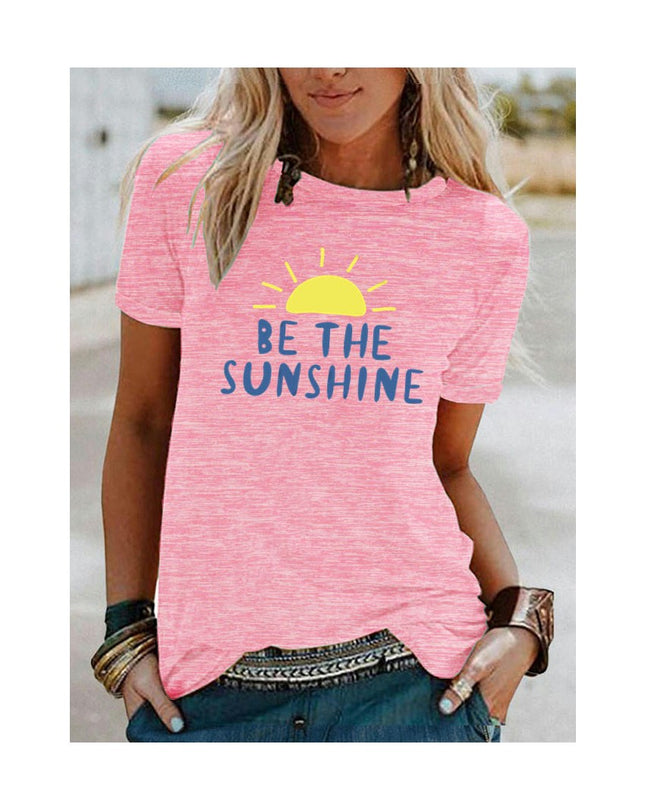 Graphic Tees for Women Short Sleeve Summer Tops Funny Letter Printed Casual T Shirts