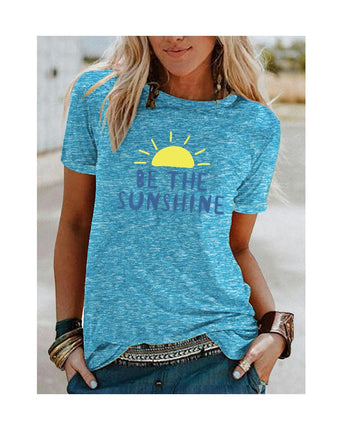 Graphic Tees for Women Short Sleeve Summer Tops Funny Letter Printed Casual T Shirts