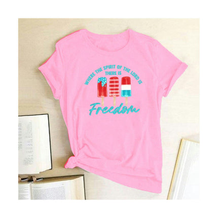 Women's Graphic Tees Casual Summer Funny Printed Short Sleeve T Shirts Tops