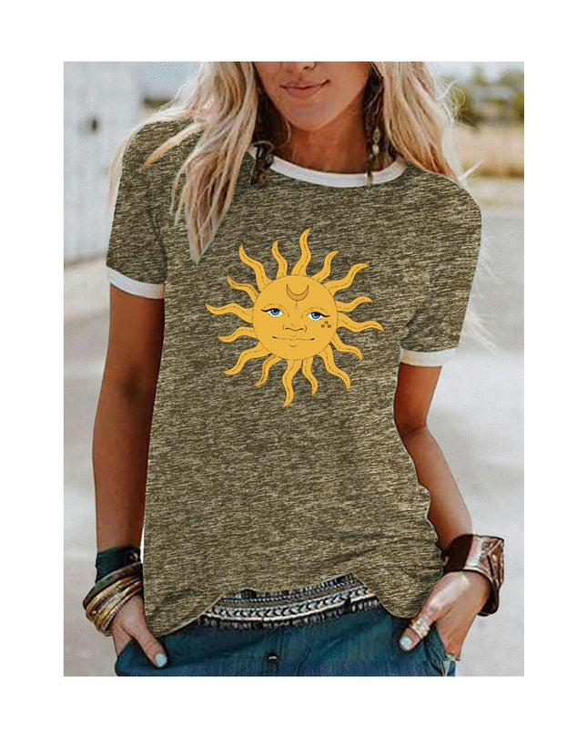 Women's Summer T-Shirt Graphic Tees Funny Printed Casual Short Sleeve Crewneck Tops