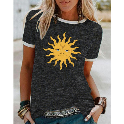 Women's Summer T-Shirt Graphic Tees Funny Printed Casual Short Sleeve Crewneck Tops