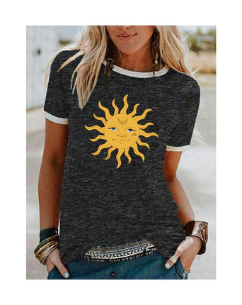 Women's Summer T-Shirt Graphic Tees Funny Printed Casual Short Sleeve Crewneck Tops