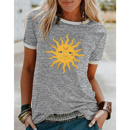 Women's Summer T-Shirt Graphic Tees Funny Printed Casual Short Sleeve Crewneck Tops