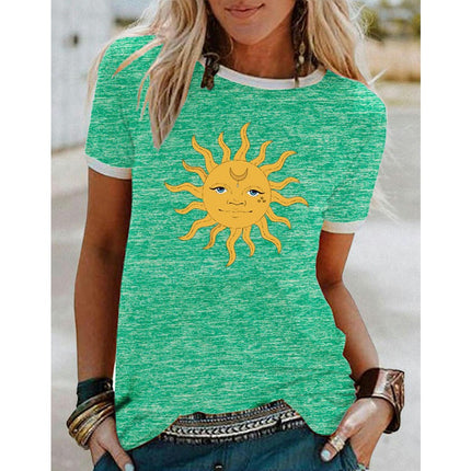 Women's Summer T-Shirt Graphic Tees Funny Printed Casual Short Sleeve Crewneck Tops