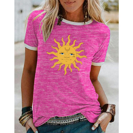 Women's Summer T-Shirt Graphic Tees Funny Printed Casual Short Sleeve Crewneck Tops