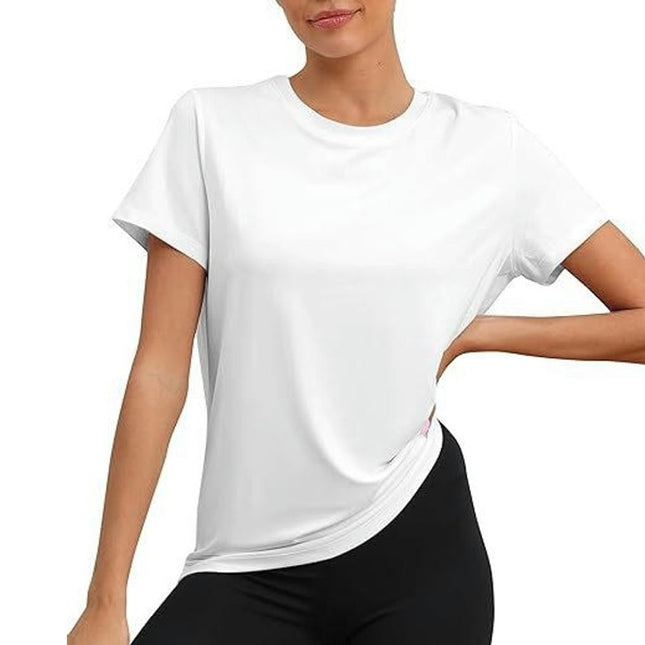 Womens Loose Fit T Shirt Summer Short Sleeve Casual Crew Neck Tops