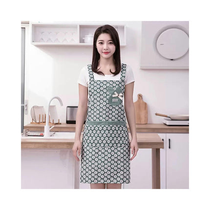 Women's Aprons with Pockets-Flower Aprons for Restaurant Ditchen Cooking Grill