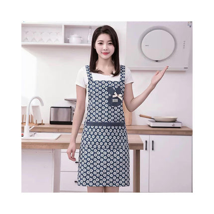 Women's Aprons with Pockets-Flower Aprons for Restaurant Ditchen Cooking Grill