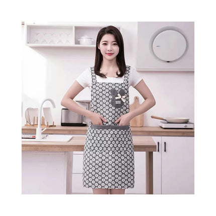 Women's Aprons with Pockets-Flower Aprons for Restaurant Ditchen Cooking Grill