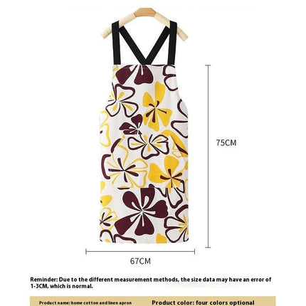 Kitchen Aprons for Women with Pockets, Cooking Aprons for Women, Floral Canvas Aprons for Women