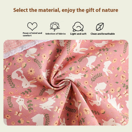 Lovely Rabbit Pattern Aprons With Large Pockets for Women Girls Cooking Kitchen Bakery Mother's Gift