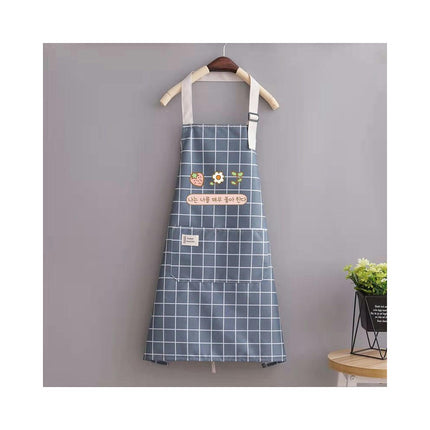 Hanging Neck Adjustable Apron with Pockets for Women Girls Restaurant Kitchen Apron