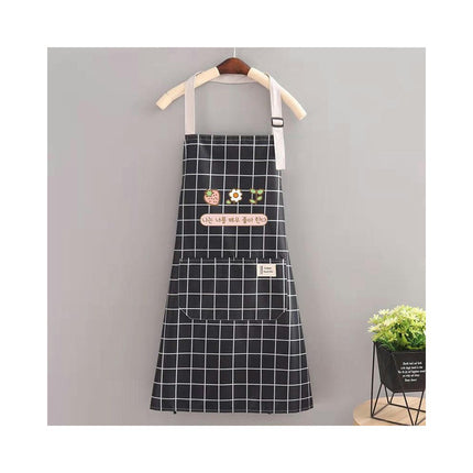 Hanging Neck Adjustable Apron with Pockets for Women Girls Restaurant Kitchen Apron