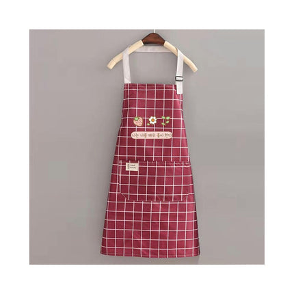 Hanging Neck Adjustable Apron with Pockets for Women Girls Restaurant Kitchen Apron