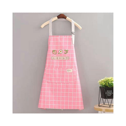 Hanging Neck Adjustable Apron with Pockets for Women Girls Restaurant Kitchen Apron