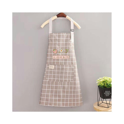 Hanging Neck Adjustable Apron with Pockets for Women Girls Restaurant Kitchen Apron