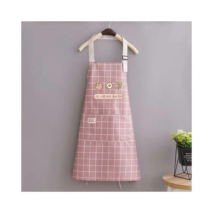 Hanging Neck Adjustable Apron with Pockets for Women Girls Restaurant Kitchen Apron