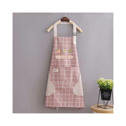 Hanging Neck Adjustable Apron with Pockets for Women Girls Kitchen Baking Cooking Apron