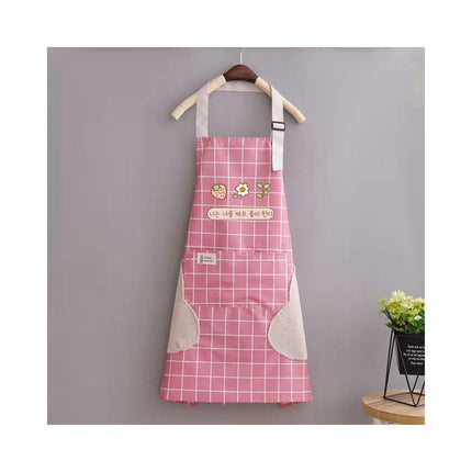 Hanging Neck Adjustable Apron with Pockets for Women Girls Kitchen Baking Cooking Apron