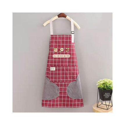 Hanging Neck Adjustable Apron with Pockets for Women Girls Kitchen Baking Cooking Apron