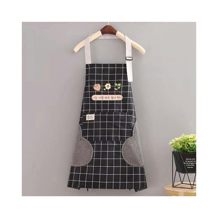 Hanging Neck Adjustable Apron with Pockets for Women Girls Kitchen Baking Cooking Apron