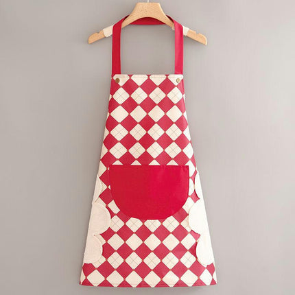 Adjustable Bib Apron Polyester Kitchen Aprons Waterdrop Resistant Aprons for Cafe Shop Baking Cooking