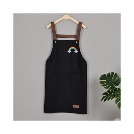 Kitchen Polyester Aprons Waterdrop Resistant Aprons for Cafe Shop Baking Cooking Apron