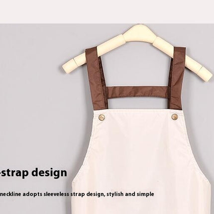 Kitchen Polyester Aprons Waterdrop Resistant Aprons for Cafe Shop Baking Cooking Apron