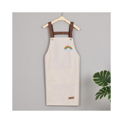 Kitchen Polyester Aprons Waterdrop Resistant Aprons for Cafe Shop Baking Cooking Apron