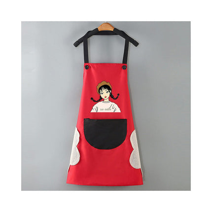 Kitchen Apron with Hand Wipe,Water-drop Resistant with Pockets Cooking Bib Aprons for Women Chef